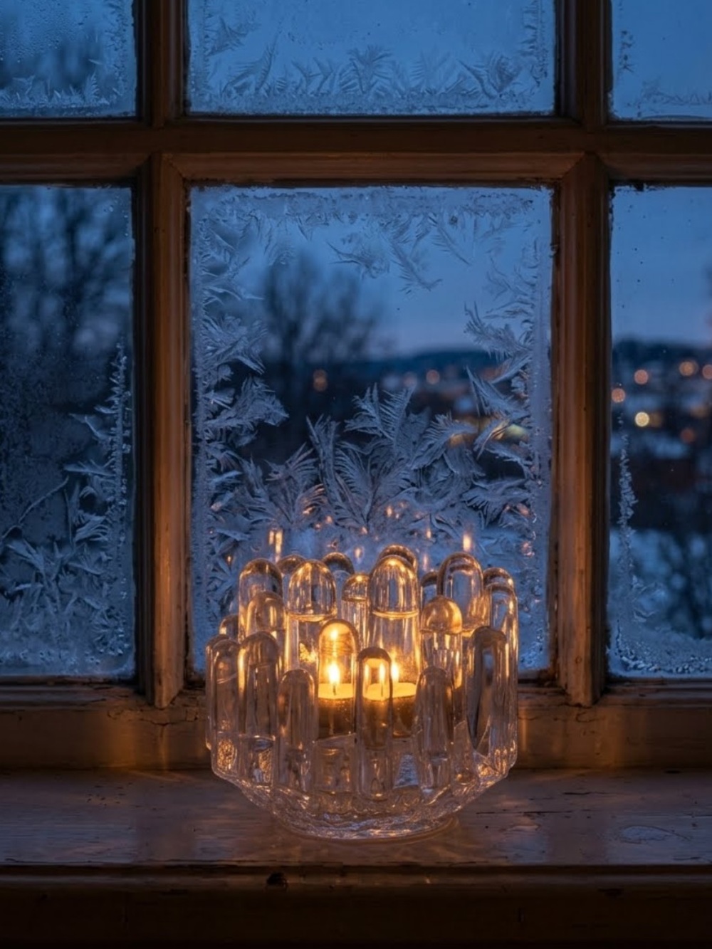 Kosta Boda Göran Wärf POLAR ICE Votive Tea Light Holder Sweden